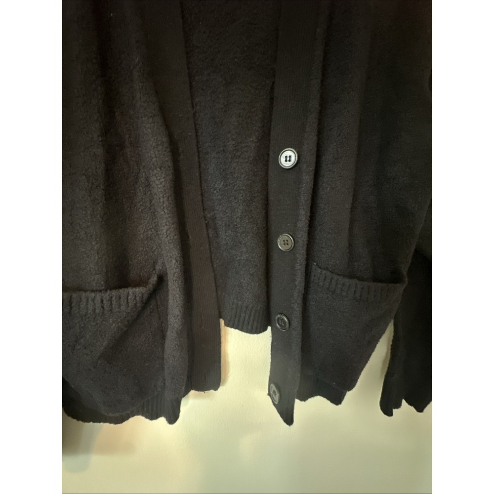 COZY Joie Black Chunky Cardigan Sweater Womens Size XL Black Nordic Normcore - Picture 9 of 10